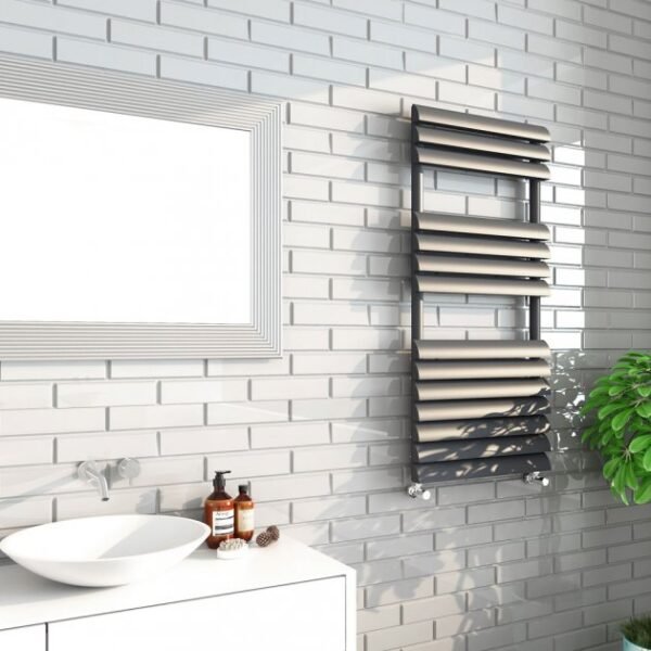 Kartell Venetian Vertical Heated Towel Rail - Anthracite