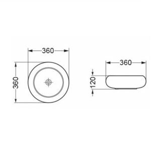 Scudo Riviera Round Countertop Basin - 360mm? - Image 2