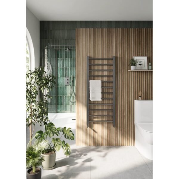 Scudo Vibe Towel Rail - Gunmetal - Image 3