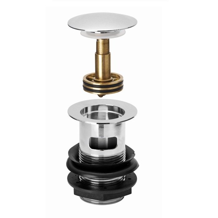 Kartell Slotted Easy Cleaning Basin Waste With Remove Clic-Clac - Chrome