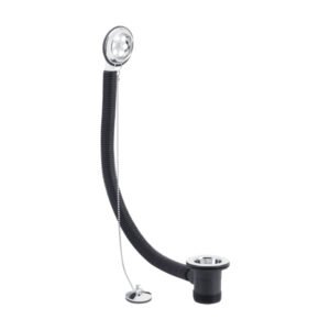 Kartell Overflow Bath Filler Waste With Metal Plug & Plug Parking - Chrome