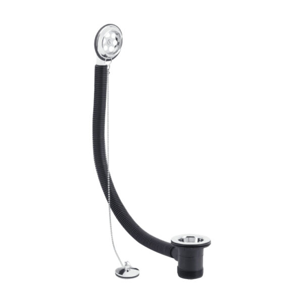 Kartell Overflow Bath Filler Waste With Metal Plug & Plug Parking - Chrome