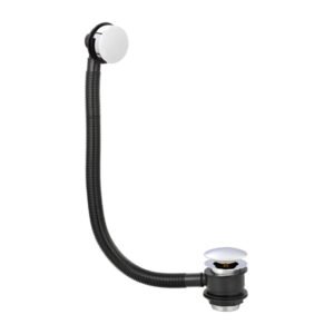 Kartell Easyclean Sprung Plug Overflow Bath Filler Waste - Chrome