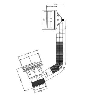 Kartell Clic-Clac Overflow Bath Filler Waste - Chrome - Image 2