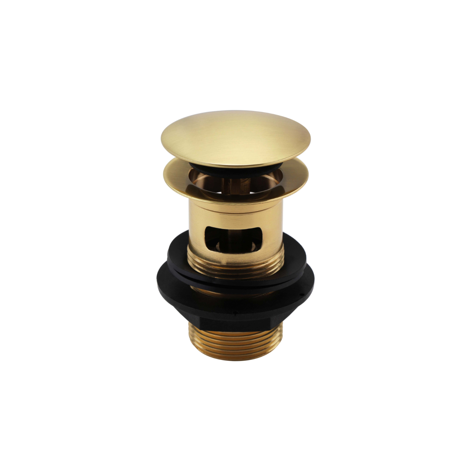 Kartell Slotted Easyclean Clicker Basin Waste - Brushed Brass
