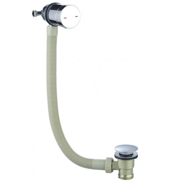 Kartell Overflow Bath Filling Valve With Waste - Chrome