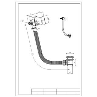 Scudo Bath Filler Overflow With Click Clack Waste - Image 4