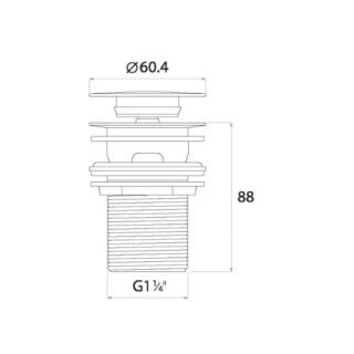 Scudo Round Dome Slotted Sprung Basin Waste - Chrome - Image 2