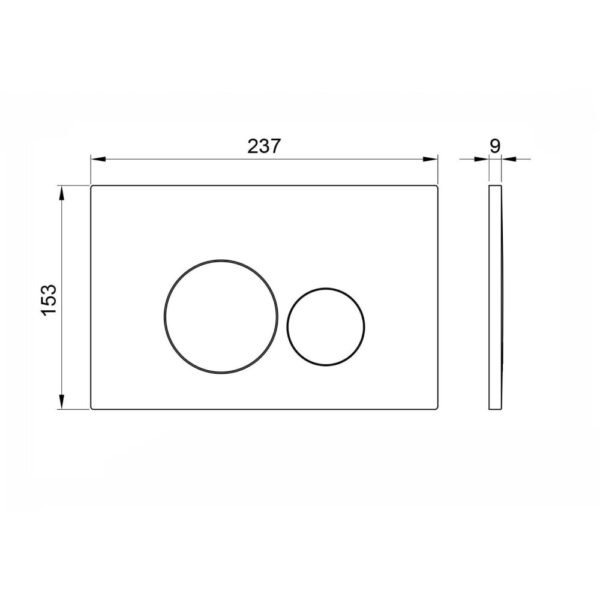 Scudo Round Dual Flush Plate - Image 2