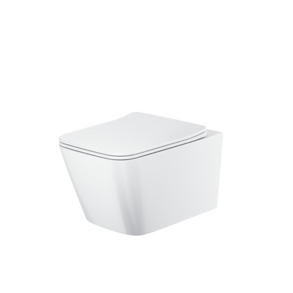 Scudo Riviera Rimless Square Wall Hung Toilet With Soft Close Seat