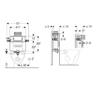 Geberit Omega Concealed Cistern - 395mm High - White - Image 2