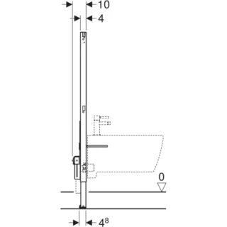 Geberit Duofix Bidet Frame - 1120mm High - Image 3