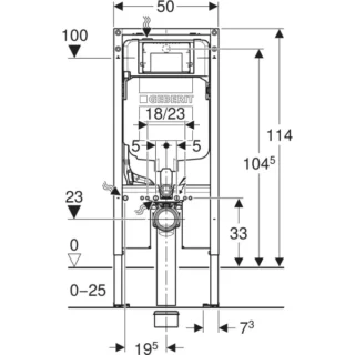 Geberit Duofix Wall Hung Toilet Frame & Concealed Cistern - 1140mm High - Image 2