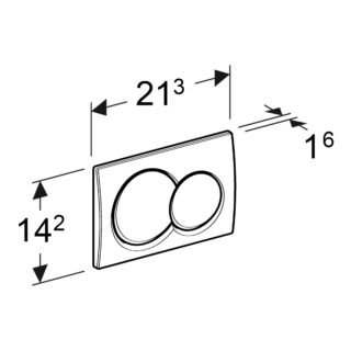 Geberit Alpha01 Round Button Dual Flush Plate - Image 4
