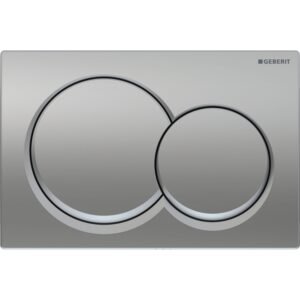 Geberit Alpha01 Round Button Dual Flush Plate - Matt Chrome