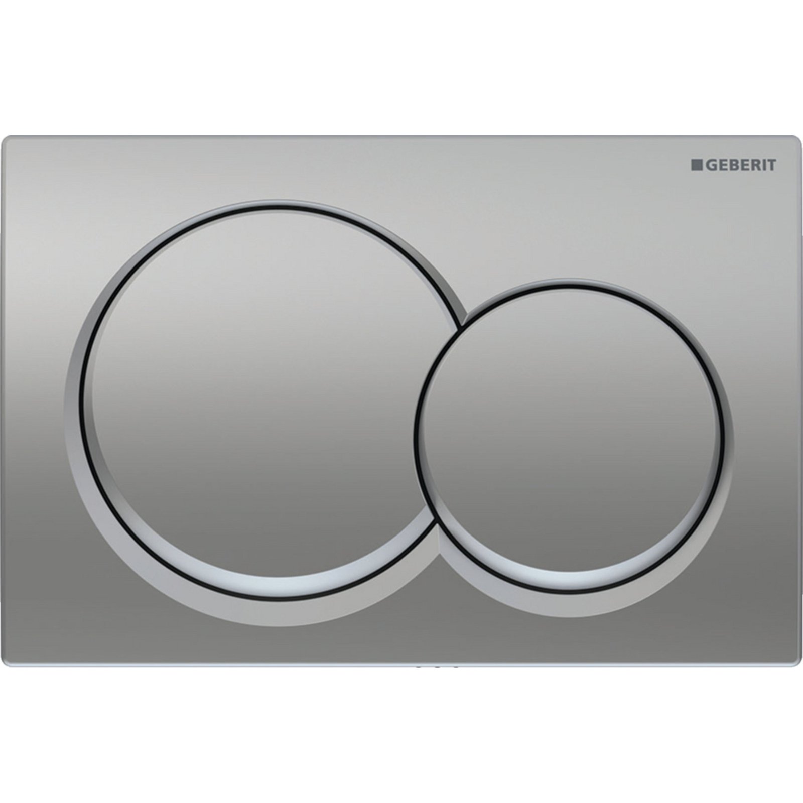 Geberit Alpha01 Round Button Dual Flush Plate - Matt Chrome