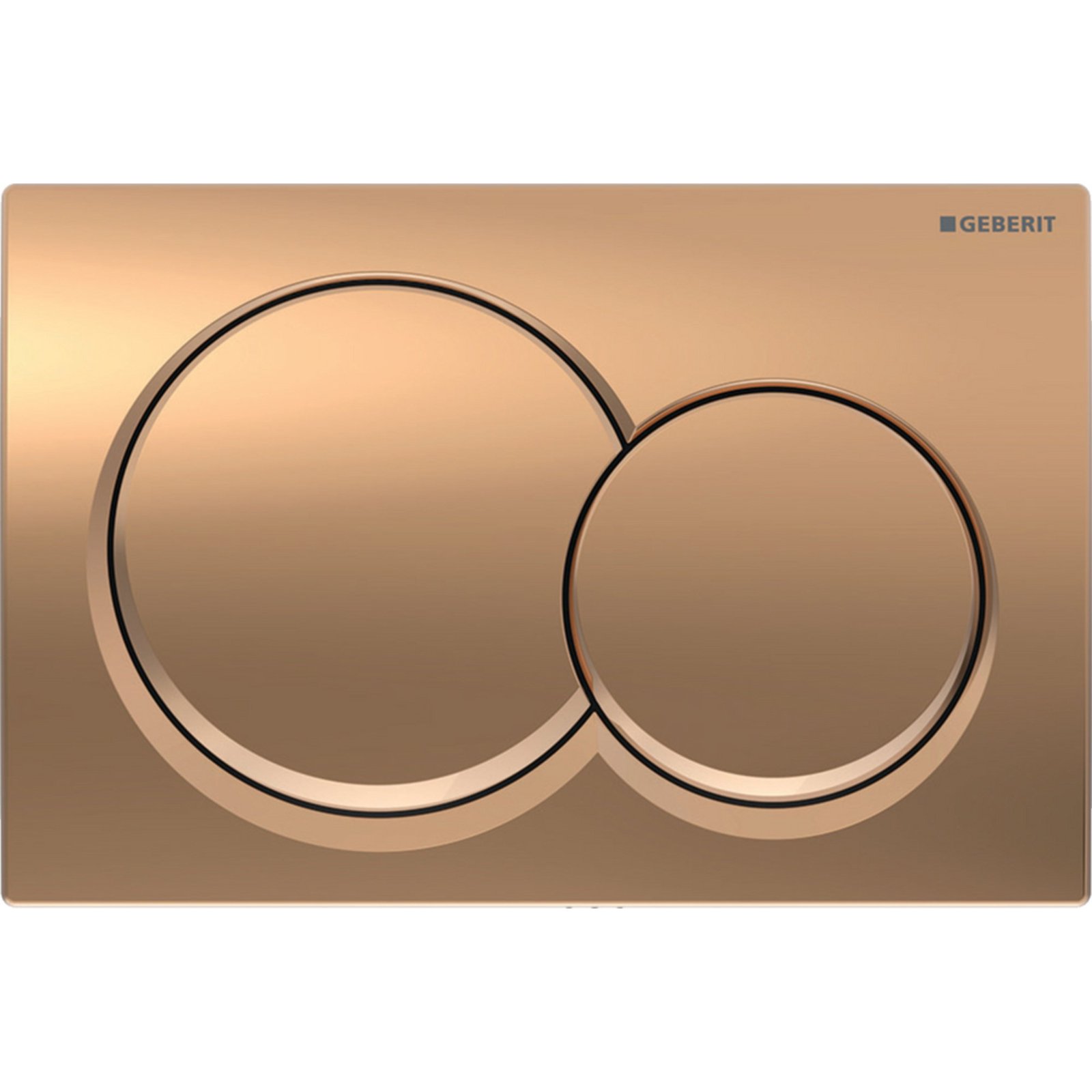 Geberit Alpha01 Round Button Dual Flush Plate - Red Gold