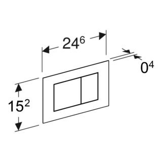 Geberit Sigma40 Square Button Dual Flush Plate - Image 4