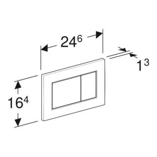 Geberit Sigma01 Square Button Dual Flush Plate - Image 2
