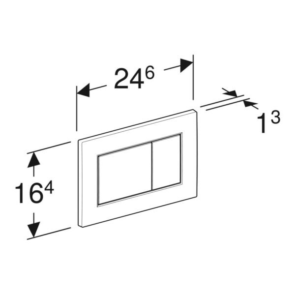 Geberit Sigma01 Square Button Dual Flush Plate - Image 2