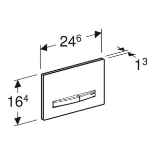Geberit Sigma50 Rectangular Dual Flush Plate - Brushed Brass - Image 2