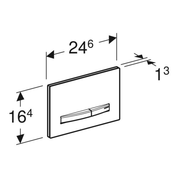 Geberit Sigma50 Rectangular Dual Flush Plate - Brushed Brass - Image 2