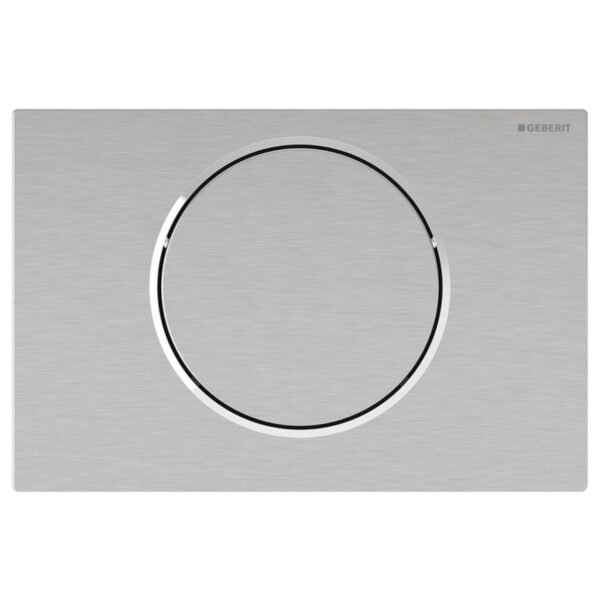Geberit Sigma10 Battery Powered Single Flush Plate for Pull-Down Rail - Stainless Steel