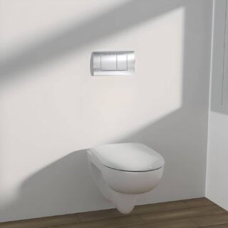 Geberit Twinline30 Rectangular Dual Flush Plate - Chrome - Image 2