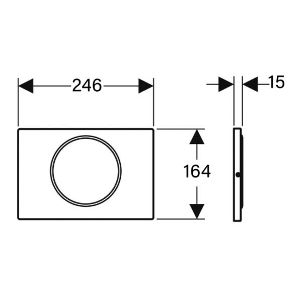 Geberit Sigma10 Mains Powered Automatic Touchless Flush Plate - Stainless Steel - Image 2