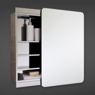 RAK Slide 1 Door Mirror Cabinet - 660mm x 460mm - Image 2