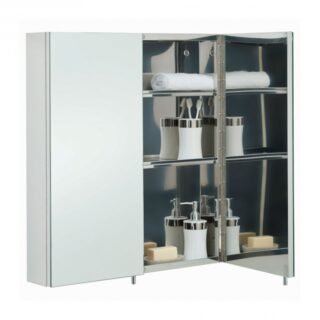 RAK Delta 2 Door Mirror Cabinet - 600mm x 670mm - Image 3
