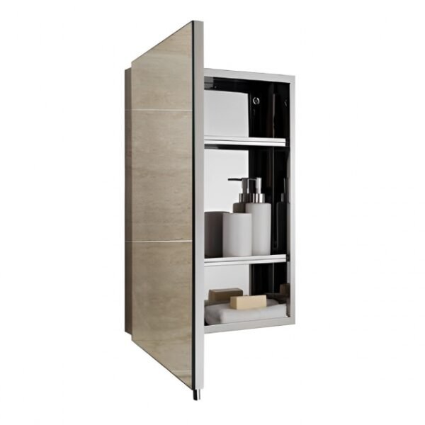 RAK Cube 1 Door Mirror Cabinet - 600mm x 400mm - Image 3