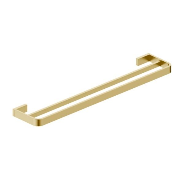 Scudo Roma Double Towel Rail - Brushed Brass