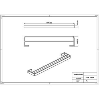 Scudo Napoli Double Towel Rail - Gunmetal - Image 2