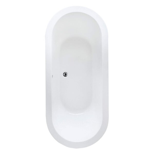 RAK DKM Oval Double Ended Bath - 1800mm x 800mm - Alpine White