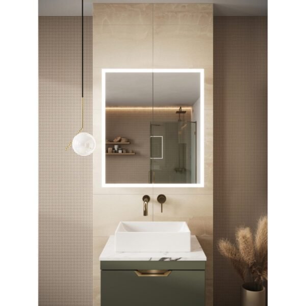 Scudo Prospr 2 Door Bluetooth Illuminated Mirror Cabinet - 700mm x 600mm