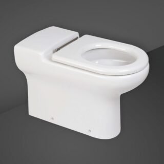 RAK Compact Rimless Special Needs Back to Wall Toilet With Ring Seat - White - Image 2