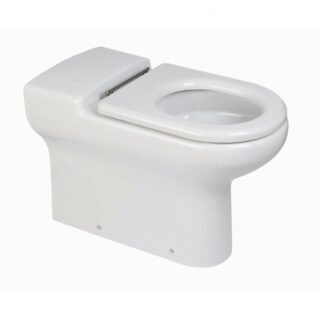 RAK Compact Rimless Special Needs Back to Wall Toilet With Ring Seat - White - Image 3