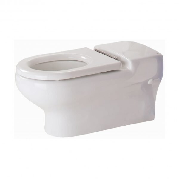 RAK Compact Rimless Special Needs Wall Hung Toilet And Ring Seat - White - Image 3