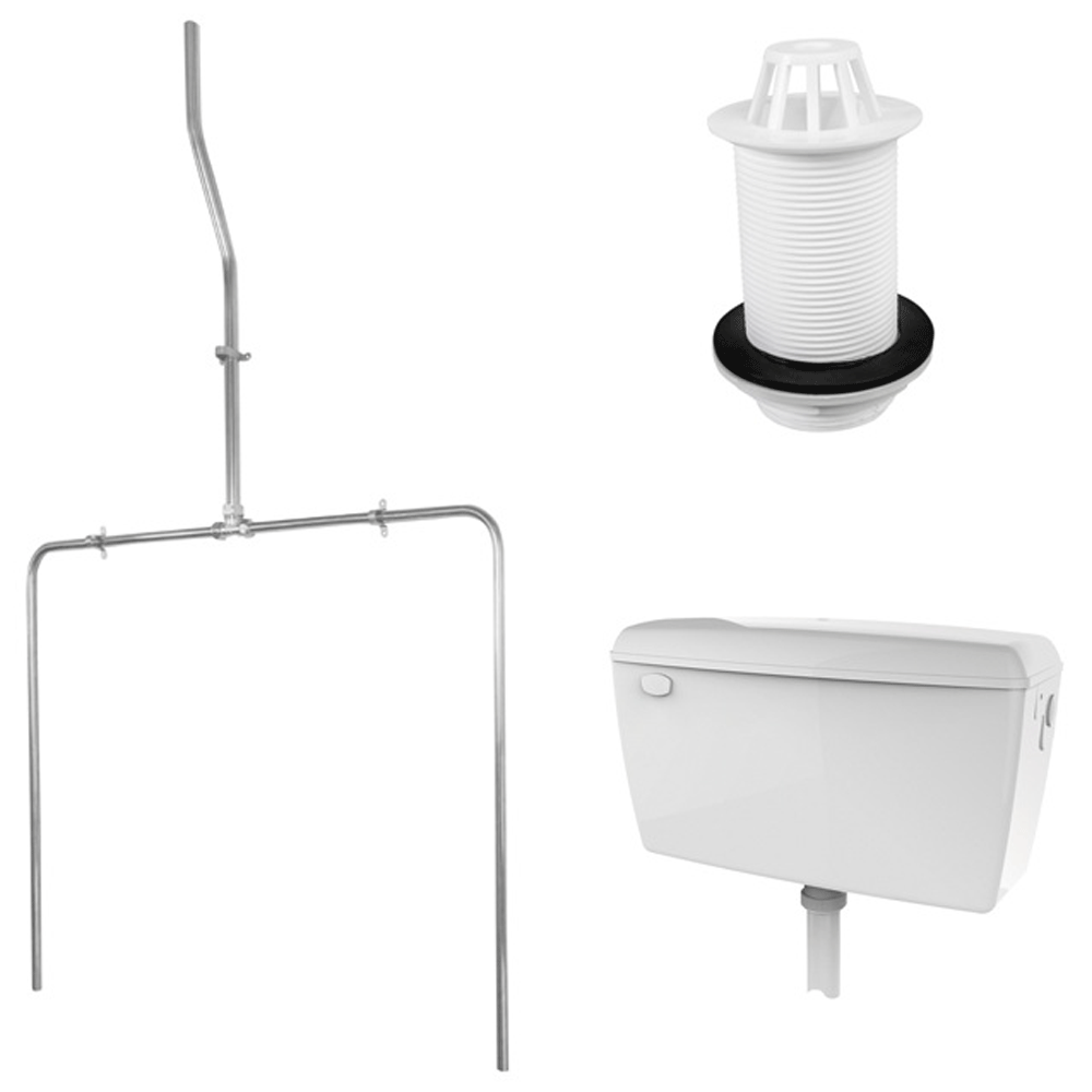 RAK Concealed Urinal Auto Cistern For 2 Urinals - White