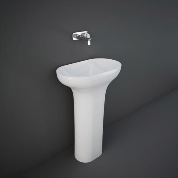 RAK Des Freestanding Basin - 600mm Wide - 1 TH - Alpine White