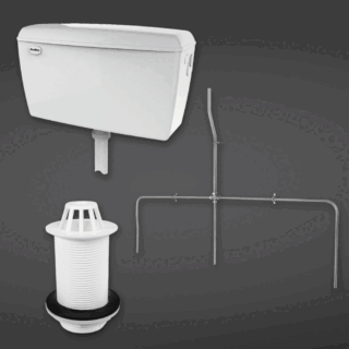 RAK Exposed Urinal Auto Cistern For 3 Urinals - White - Image 2