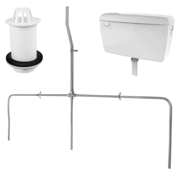 RAK Exposed Urinal Auto Cistern For 3 Urinals - White