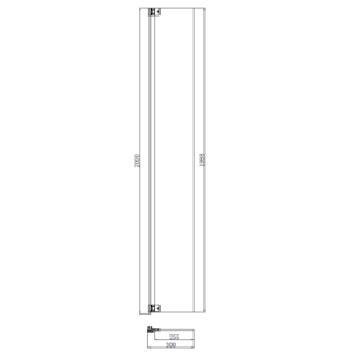 Scudo Flipper panel - 6mm Fluted Glass - Image 2