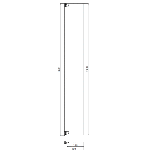 Scudo Flipper panel - 6mm Fluted Glass - Image 2
