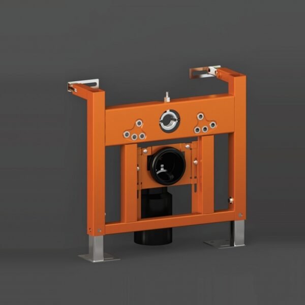 RAK Ecofix Concealed Wall Hung Universal Toilet Support Frame - 500mm Wide - Orange