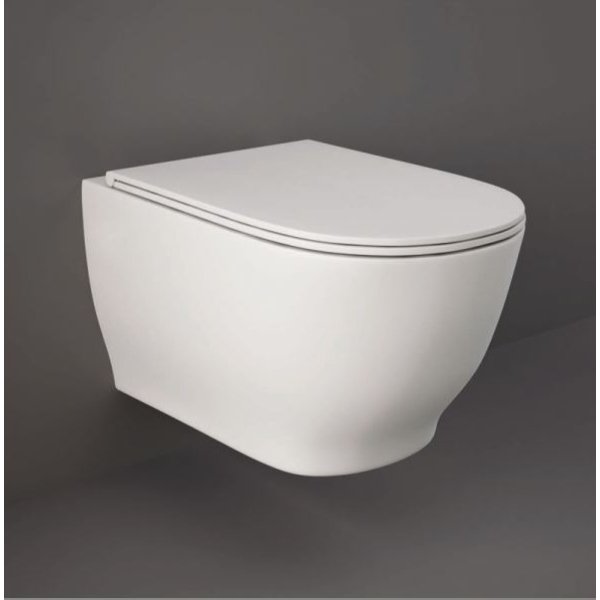RAK Moon Wall Hung Toilet And Soft Close Seat - White
