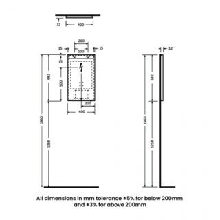 RAK Joy Wall Hung LED Illuminated Mirror - Image 3