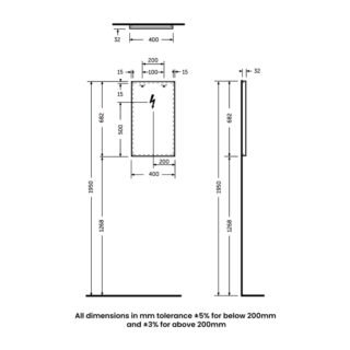 RAK Joy Wall Hung Non-Illuminated Mirror - Image 2