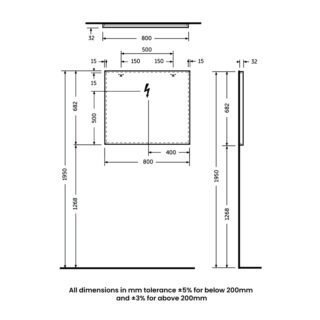 RAK Joy Wall Hung Non-Illuminated Mirror - Image 4